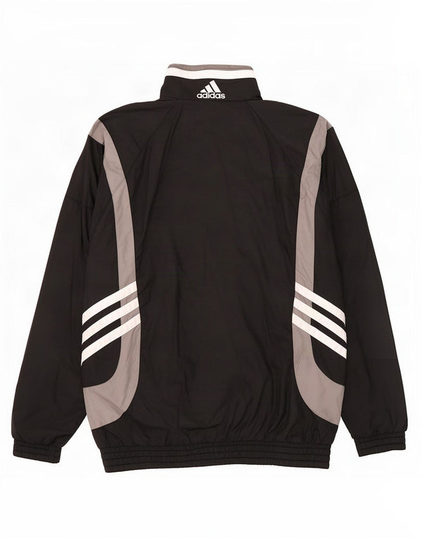 Adidas Herren Trainingsanzug Top Jacke UK 38/40 Medium Schwarz Colourblock