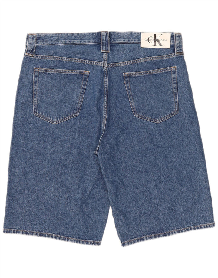 Calvin Klein Herren Denim Shorts W36 Große blaue Baumwolle