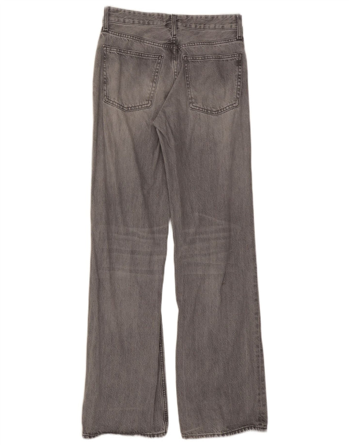 Zara Damen Bootcut Jeans EU 36 XS W26 L33 Graue Baumwolle
