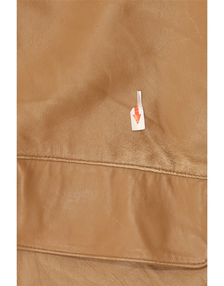 Vintage Damen Lederjacke IT 48 XL Beige