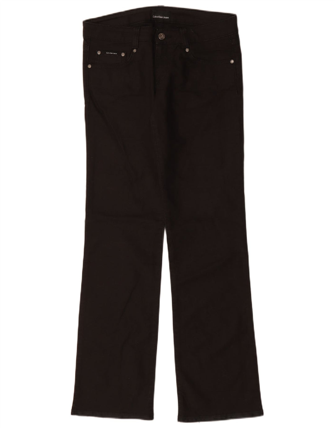 Calvin Klein Damen Straight Jeans W28 L34 Schwarze Baumwolle