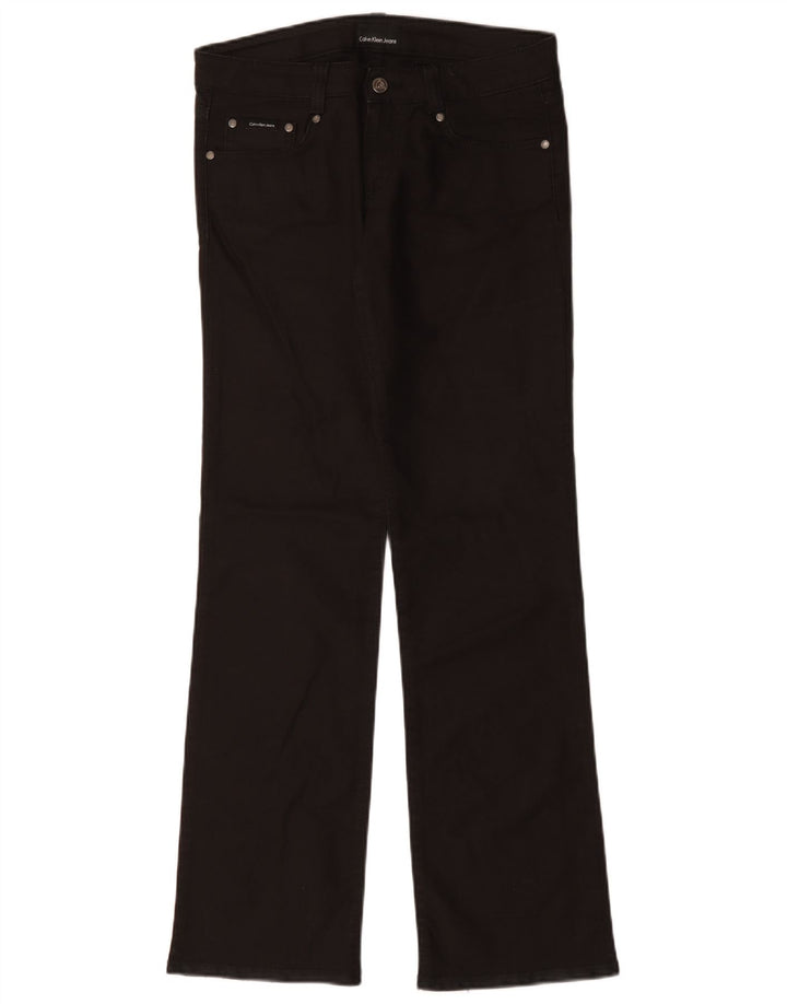 Calvin Klein Damen Straight Jeans W28 L34 Schwarze Baumwolle