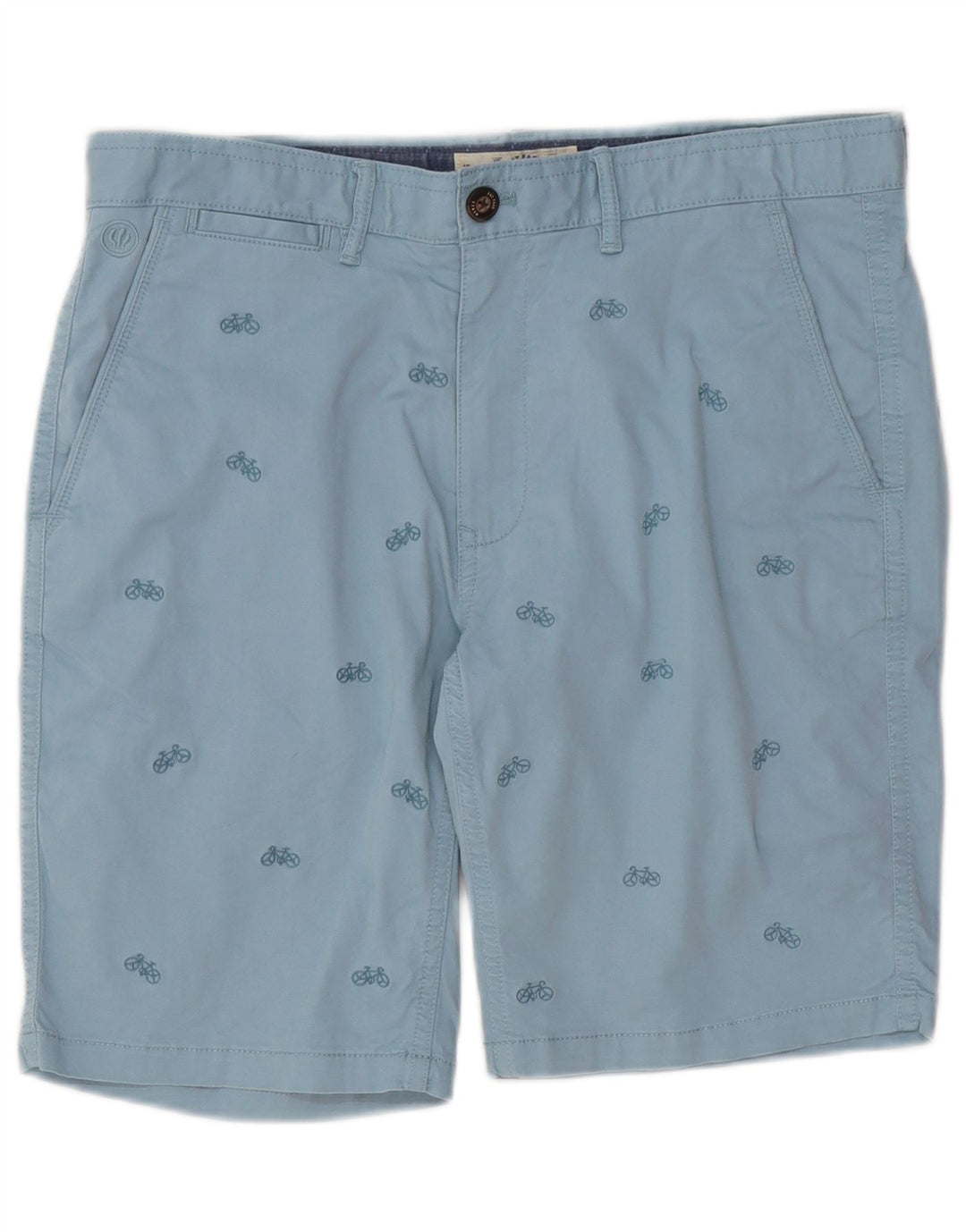 Fat Face Herren-Chinoshorts W34, große, blau gepunktete Baumwolle