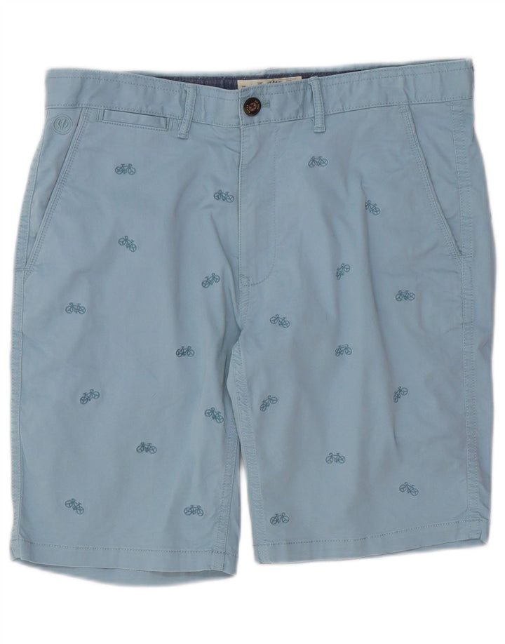 Fat Face Herren-Chinoshorts W34, große, blau gepunktete Baumwolle