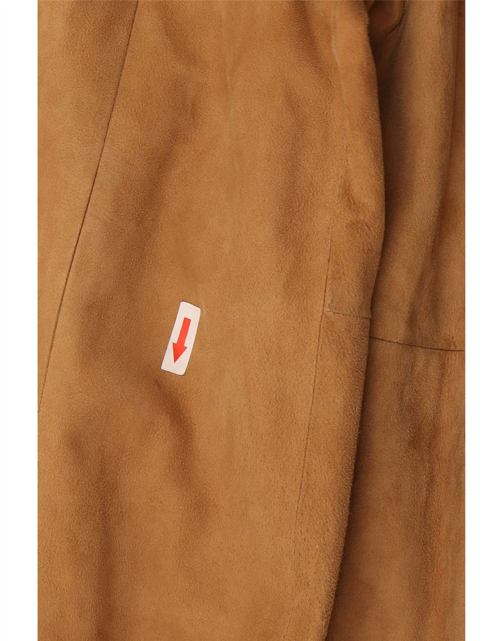 Vintage Damen Wildlederjacke IT 44 Medium Beige