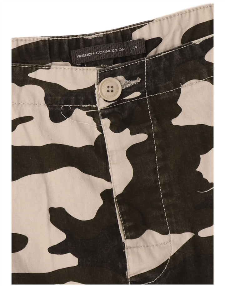 French Connection Herren-Cargoshorts W34, groß, Khaki-Tarnung