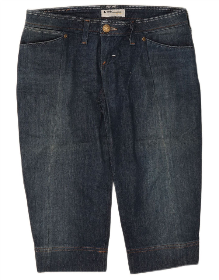 Lee Damen Crystal Capri Jeans W30 L16 Marineblau Baumwolle