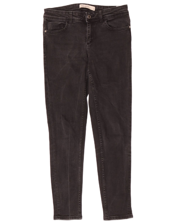 Zara Damen Skinny Jeans EU 36 XS W26 L27 Schwarze Baumwolle