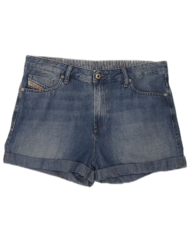 Diesel Damen Jeansshorts W28 mittelblaue Baumwolle