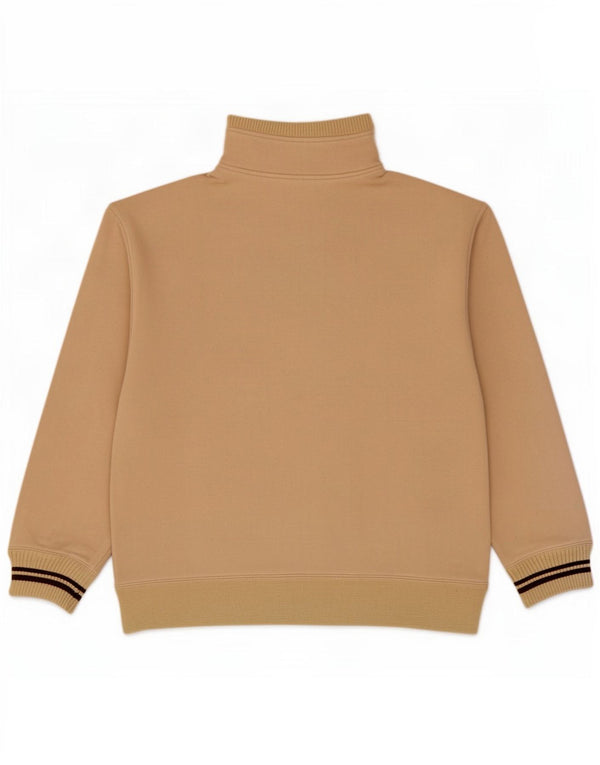 Champion Herren-Sweatshirt mit Reißverschluss am Hals, mittelbeige Baumwolle