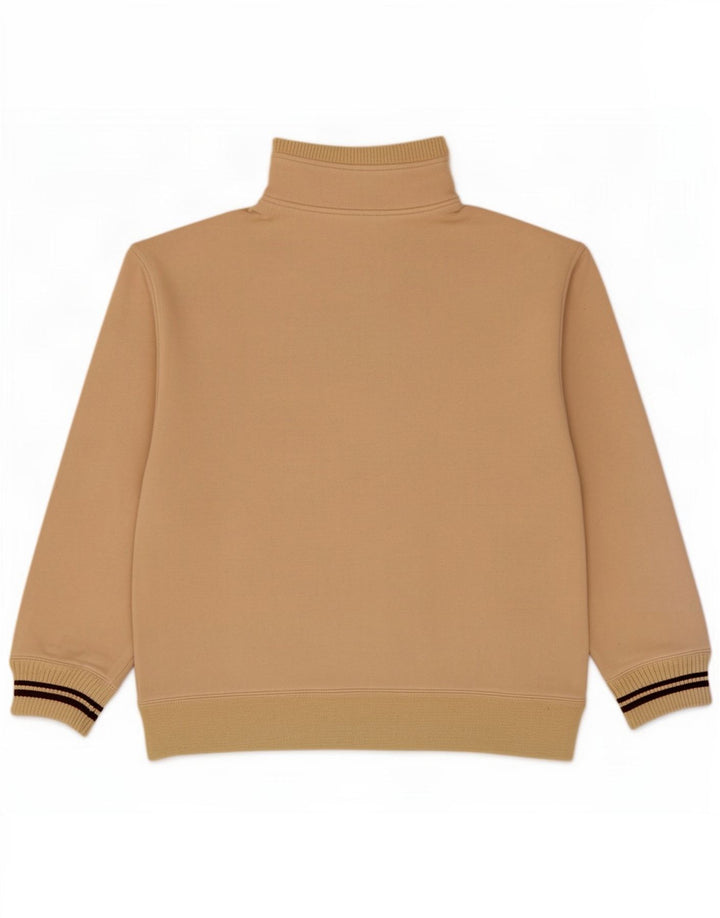 Champion Herren-Sweatshirt mit Reißverschluss am Hals, mittelbeige Baumwolle