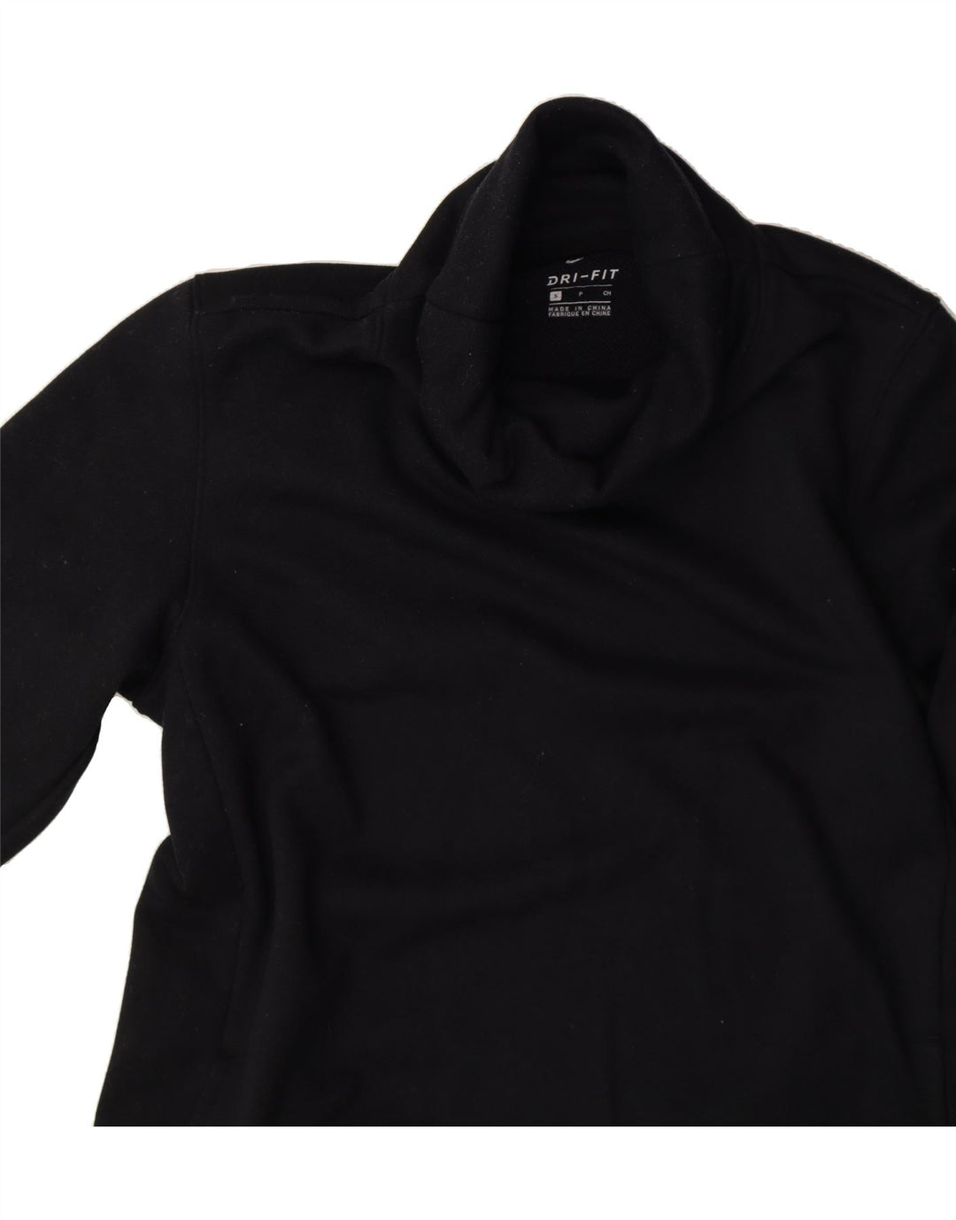 NIKE Mens Graphic Roll Neck Sweatshirt Jumper Small Black Polyester Vintage Nike and Second-Hand Nike from Messina Hembry 