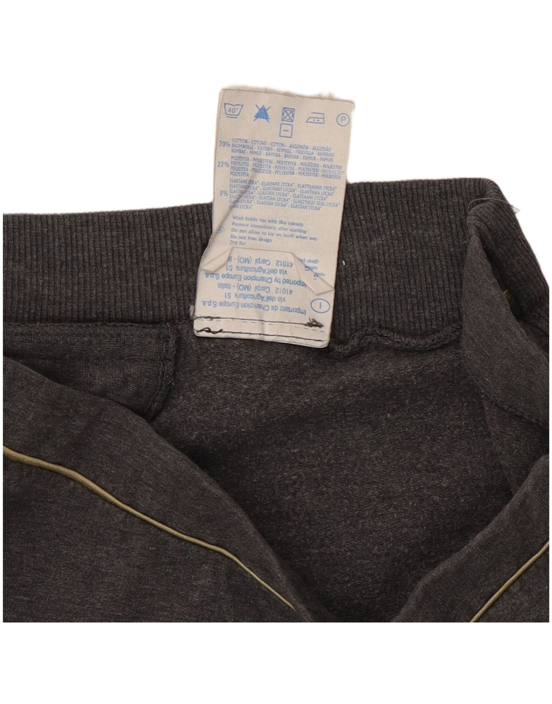Champion Womens Crop Leggings UK 12 Mittelgrau gefleckte Baumwolle