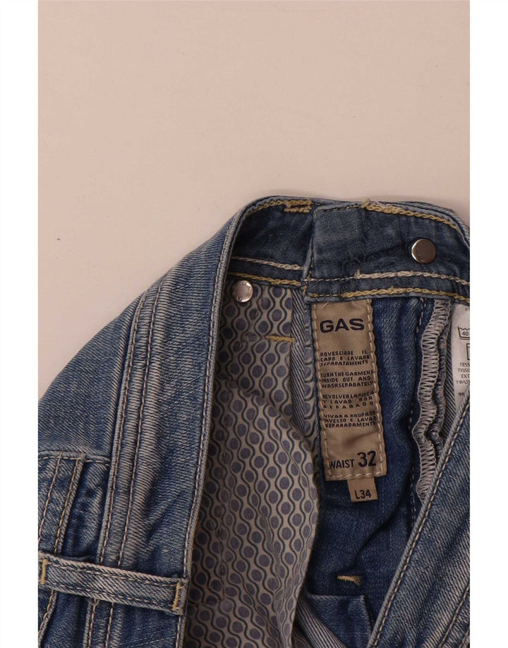 Gas Herren Slim Jeans W32 L32 Blaue Baumwolle
