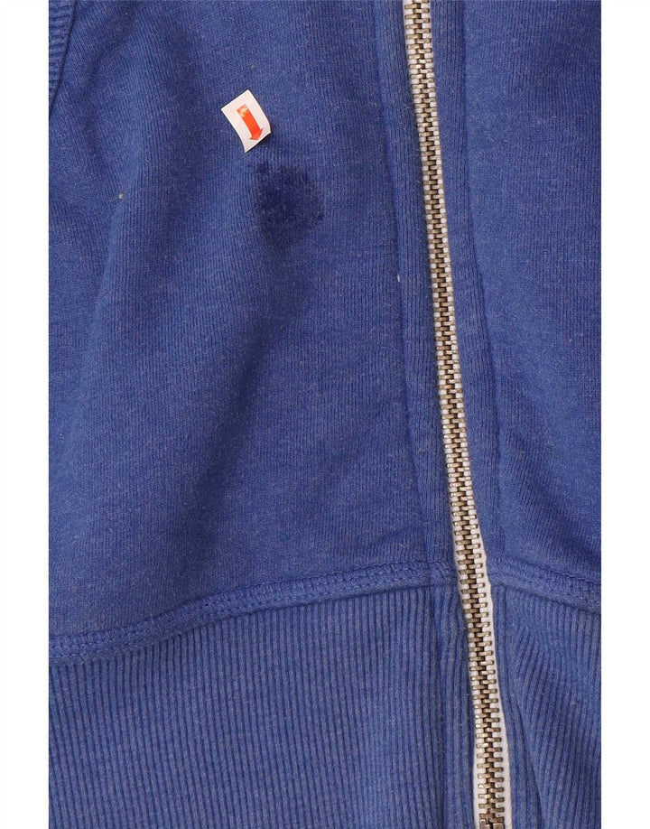 Superdry Herren-Kapuzenpullover mit Reißverschluss, klein, aus blauer Baumwolle