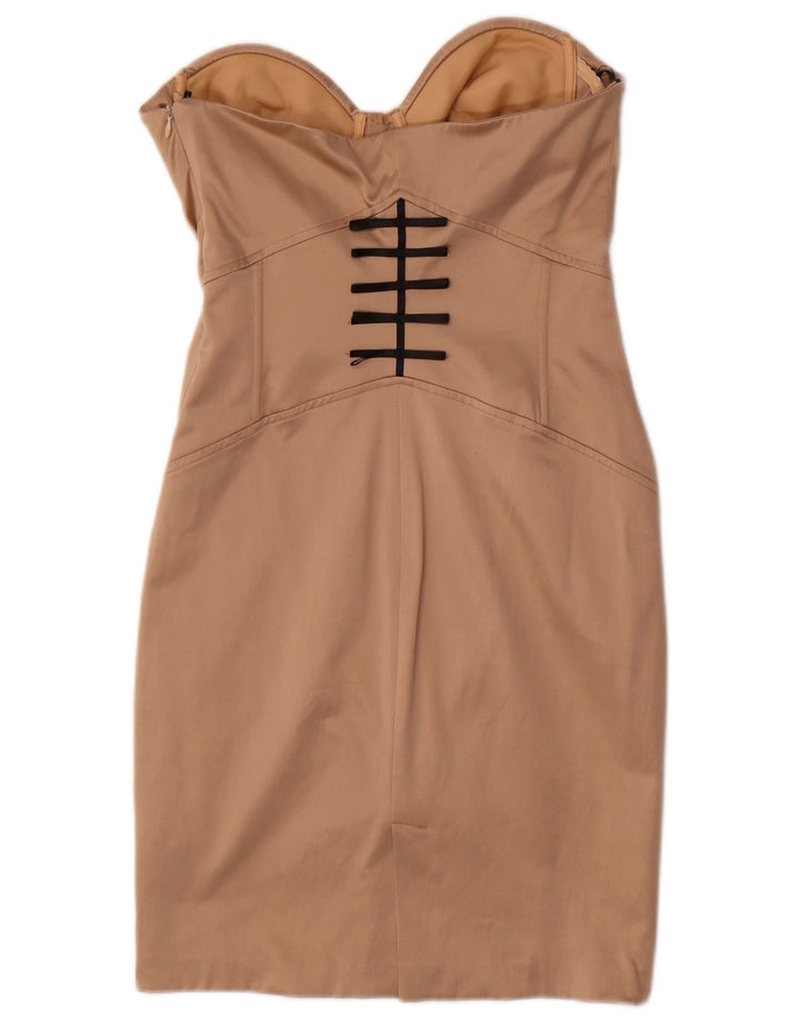 Elisabetta Franchi Damen 2-teiliges Set IT 44 Mittelbeige Polyester