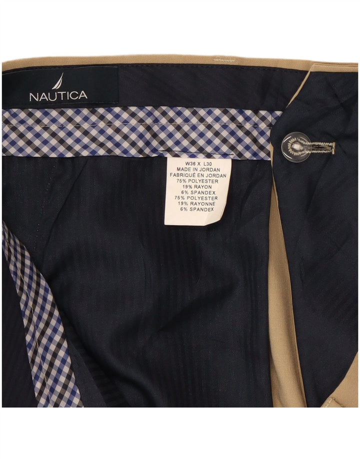 Nautica Herren-Anzughose, gerade, W36, L30, Beige, Polyester