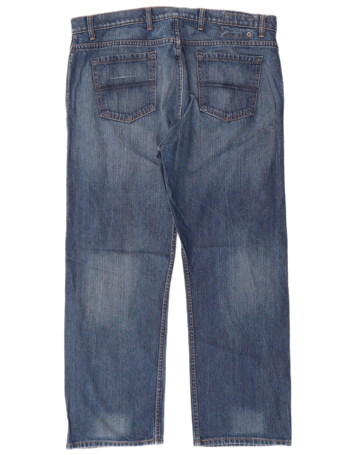 Marks & Spencer Herren Blue Harbor Straight Jeans W40 L29 Blaue Baumwolle