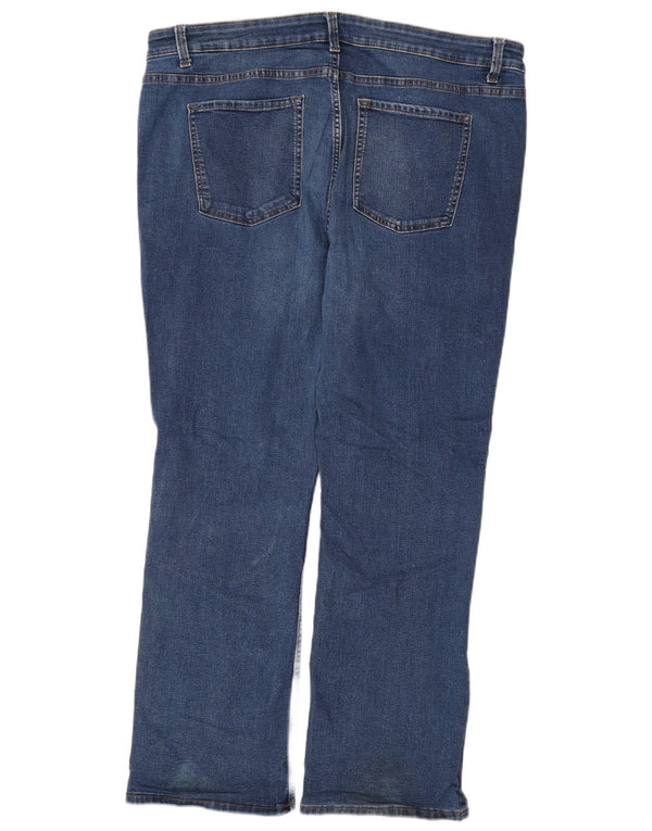 Marks & Spencer Damen Regular Bootcut Jeans UK 20 2XL W42 L31 Blaue Baumwolle