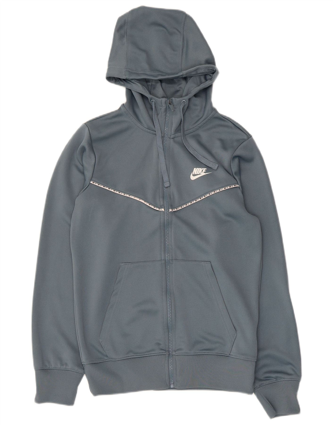 Nike Herren-Kapuzenpullover mit Reißverschluss, XS, graues Polyester