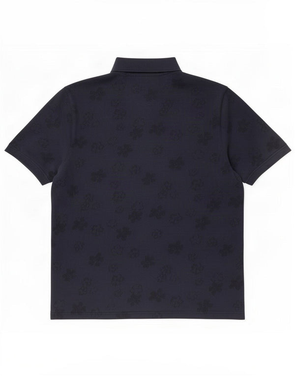 Ted Baker Mens Polo Shirt Size 5 XL Navy Blue Floral Cotton