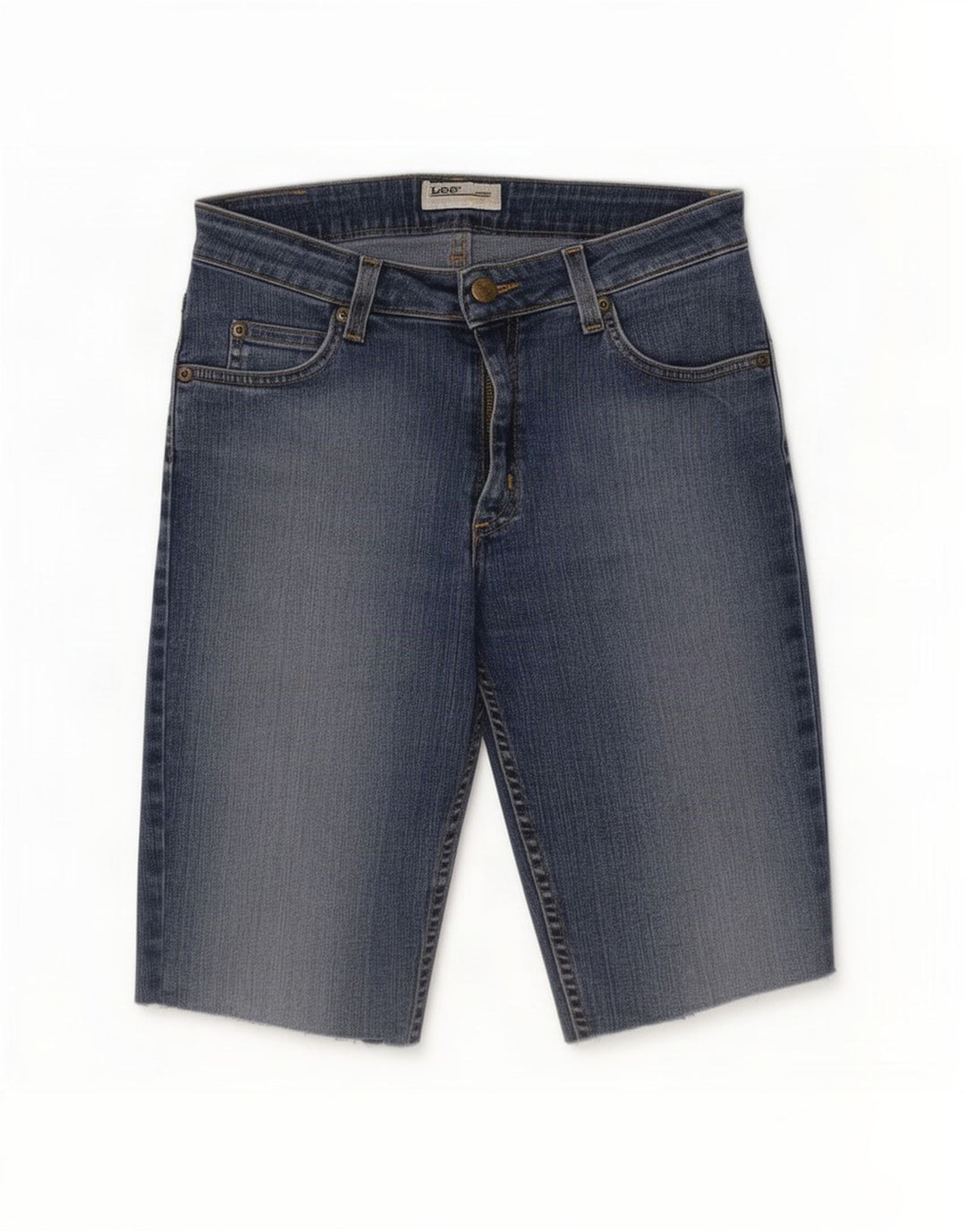 Lee Damen Cameron Denim Shorts W30 mittelblaue Baumwolle