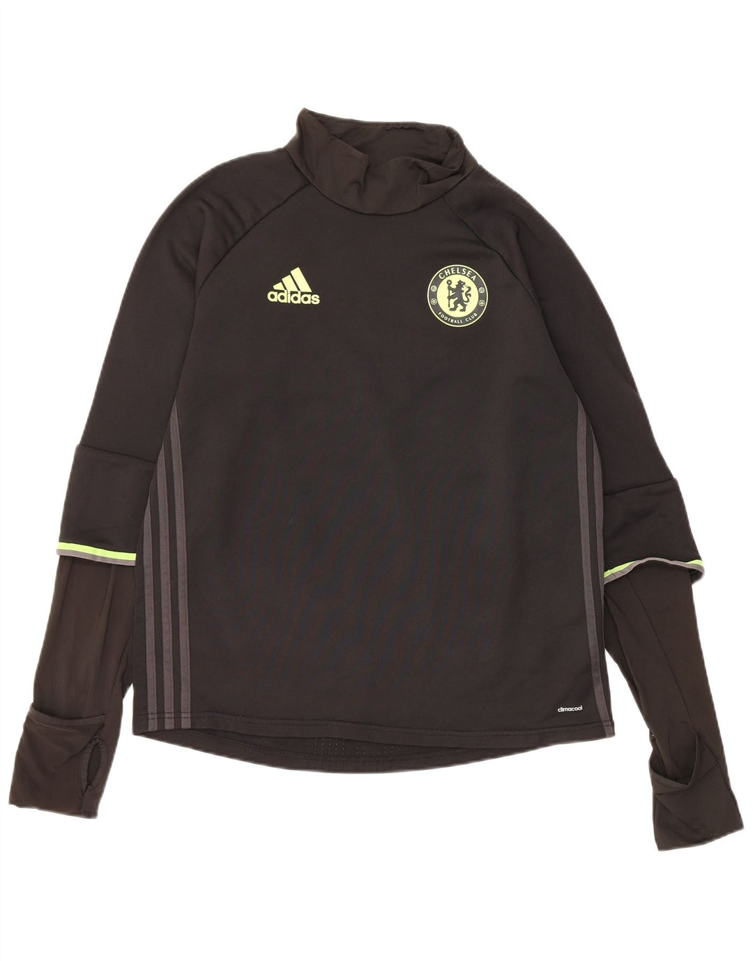 Adidas Herren Chelsea FC Graphic Top Langarm Mittelschwarzes Polyester