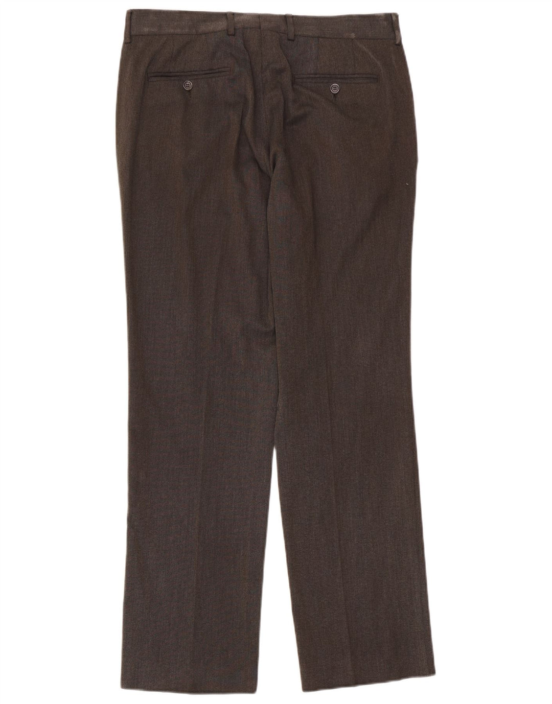 Gerade Anzughose für Herren von Zara, EU 44, Größe L, W34, L33, braun, Polyester