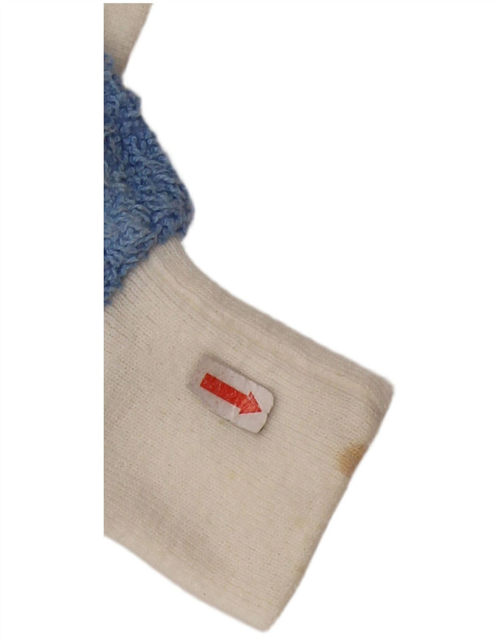 VINTAGE Damen-Pullover mit U-Boot-Ausschnitt, UK 16, Größe L, Blau, Farbblock