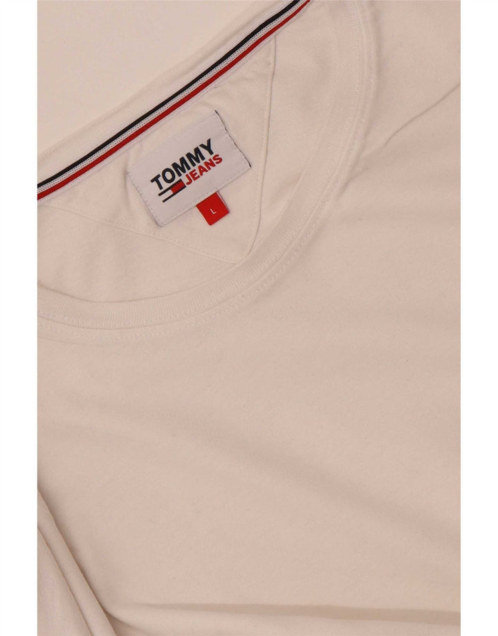 Tommy Hilfiger Herren-Top, langärmelig, groß, Weiß