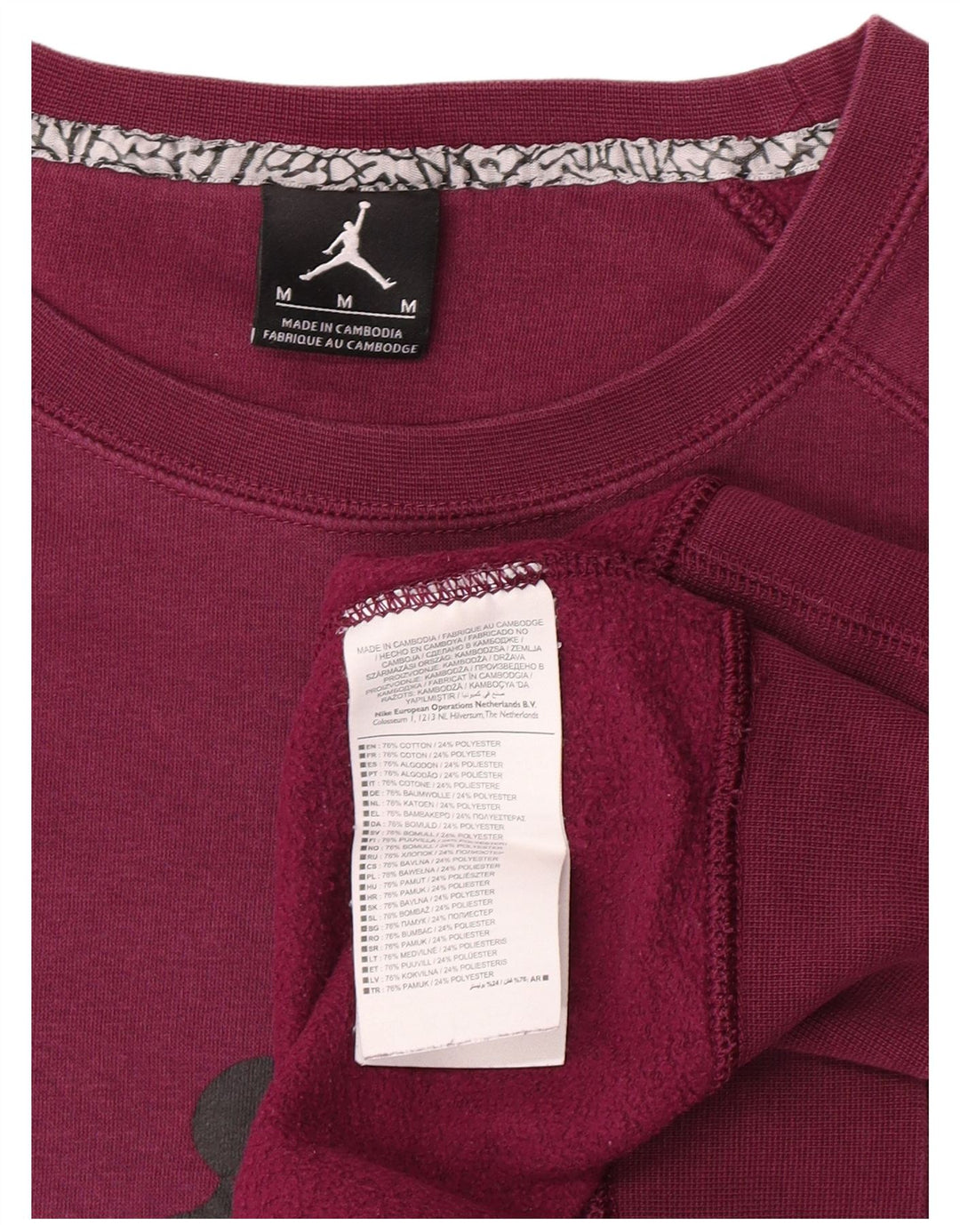 Jordan Herren Grafik-Sweatshirt-Pullover aus mittelvioletter Baumwolle
