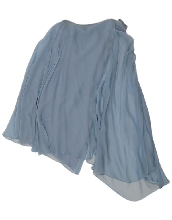 Vintage Damen Asymmetrischer Rock W30 Mittelblau