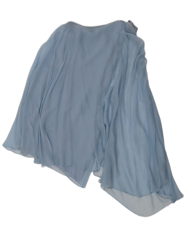Vintage Damen Asymmetrischer Rock W30 Mittelblau