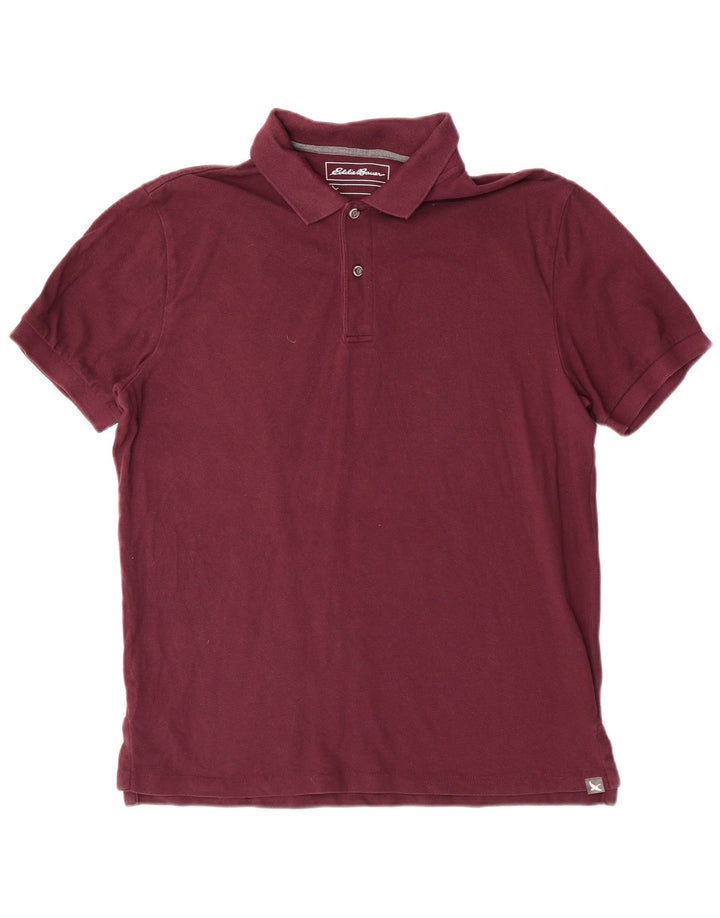 Eddie Bauer Herren-Poloshirt aus mittlerer kastanienbrauner Baumwolle