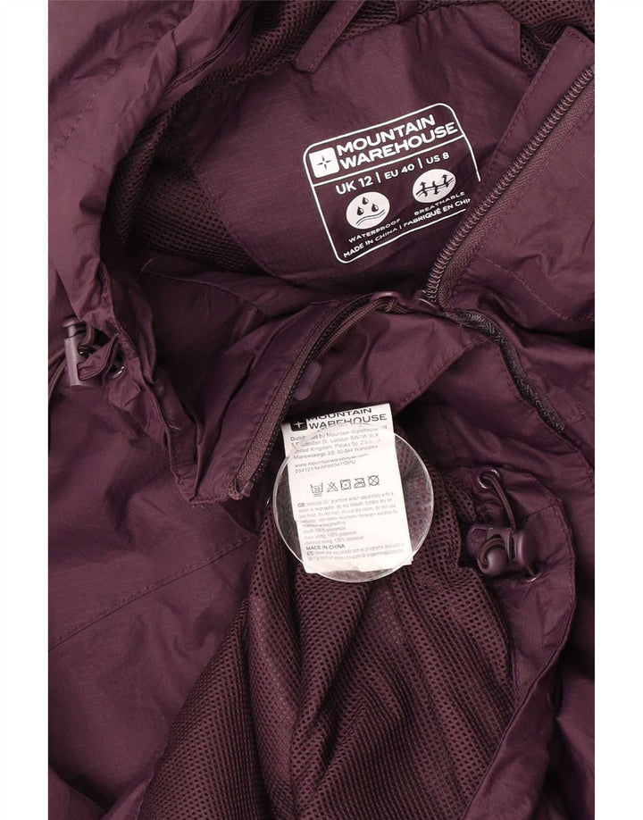 Mountain Warehouse Damen-Regenjacke mit Kapuze, UK 12, Mittelviolett, Polyamid