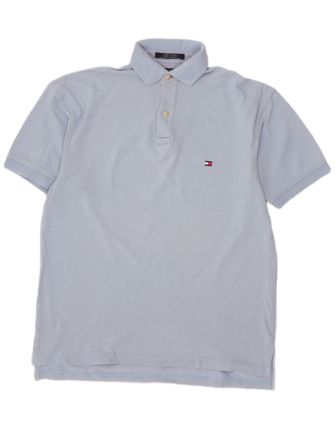 Tommy Hilfiger Herren-Poloshirt, kleine blaue Baumwolle