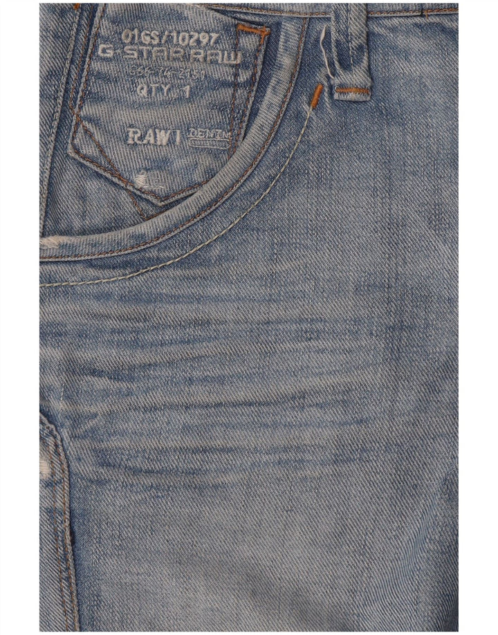 G-Star Damen Distressed Straight Jeans W30 L29 Blau
