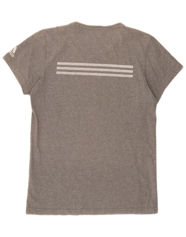Adidas Herren Grafik T-Shirt Top Mittelgrau Farbblock