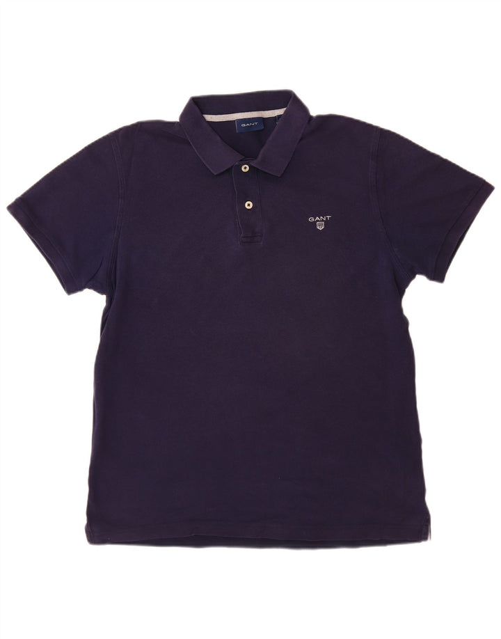 GANT Herren-Poloshirt aus mittelblauer Baumwolle in Marineblau