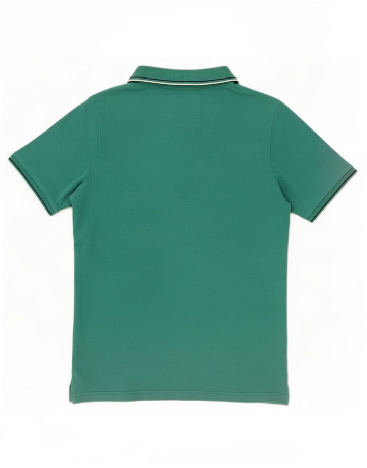 Armani Jeans Herren Poloshirt Mittelgrün gestreift