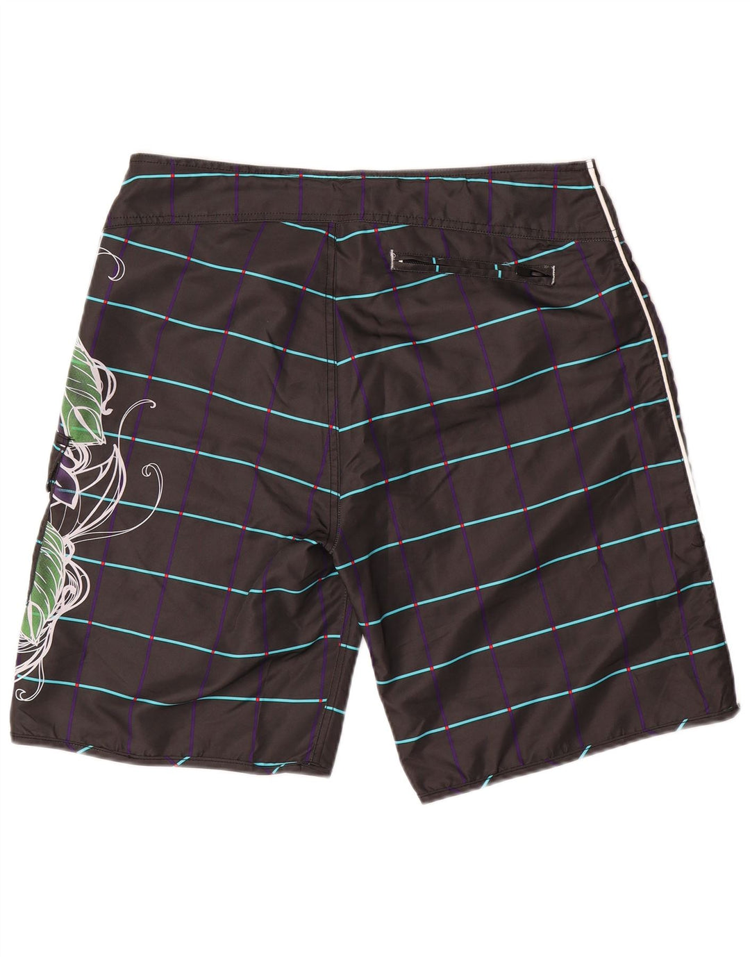Jack & Jones Herren-Badeshorts mit Grafik, groß, aus Polyester mit schwarzem Blumenmuster