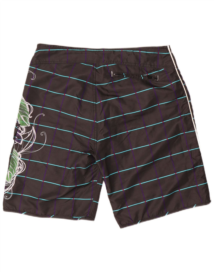 Jack & Jones Herren-Badeshorts mit Grafik, groß, aus Polyester mit schwarzem Blumenmuster