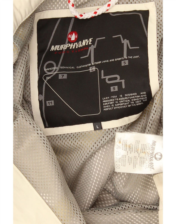 Murphy & Nye Herren Regenjacke UK 40 Large Weiß Polyamid