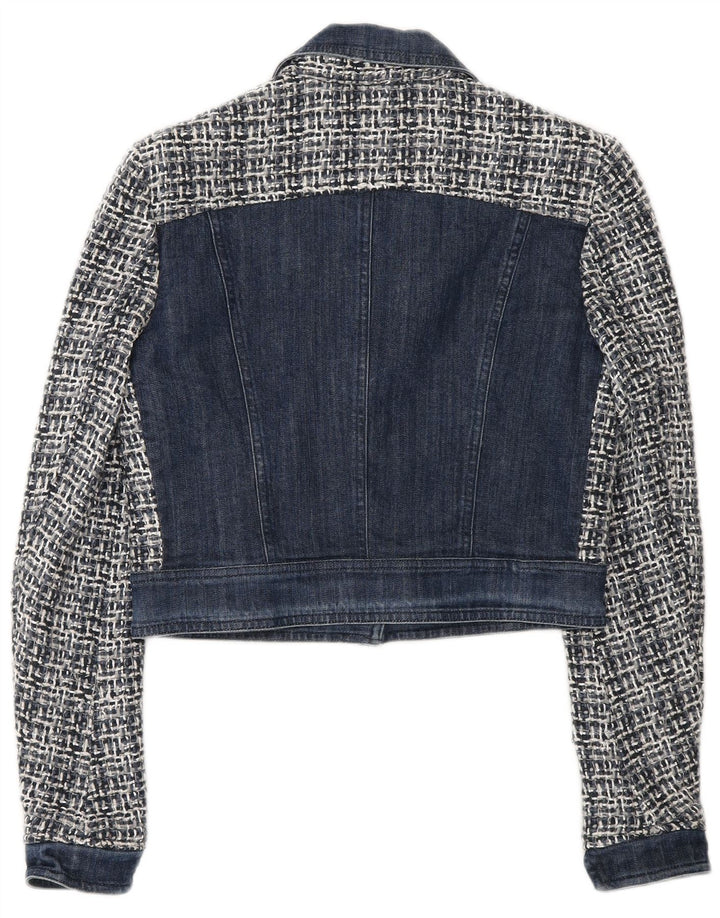 Guess By Marciano Damen Bomberjacke mit abstraktem Muster IT 42 Mittelblau