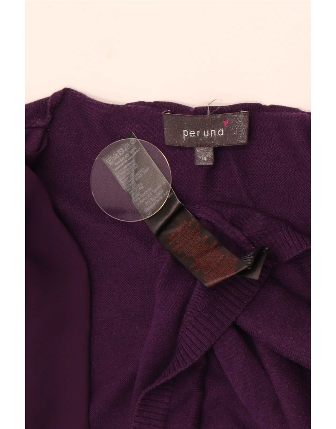 Marks & Spencer Offener Damen-Cardigan-Pullover UK 14 Mittellila Baumwolle