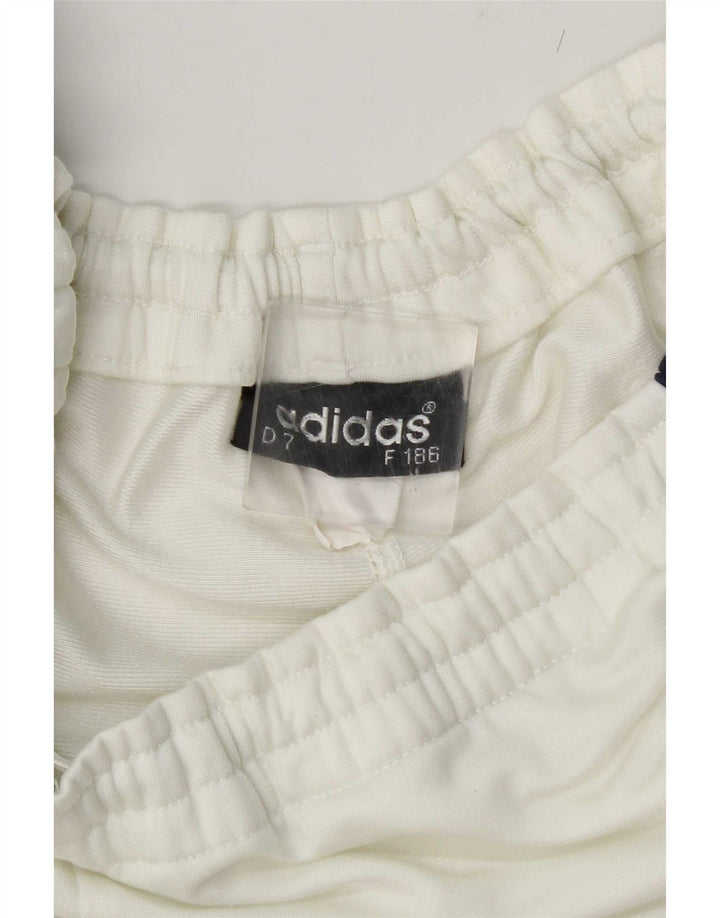Adidas Herren-Trainingshose mit Grafik, 2XL, Weiß, Farbblock
