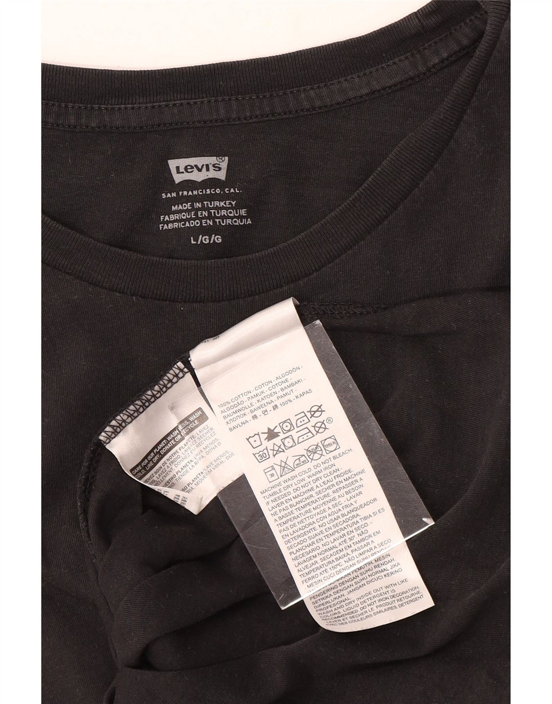 Levi's Herren-T-Shirt-Oberteil, groß, schwarz, geblümt