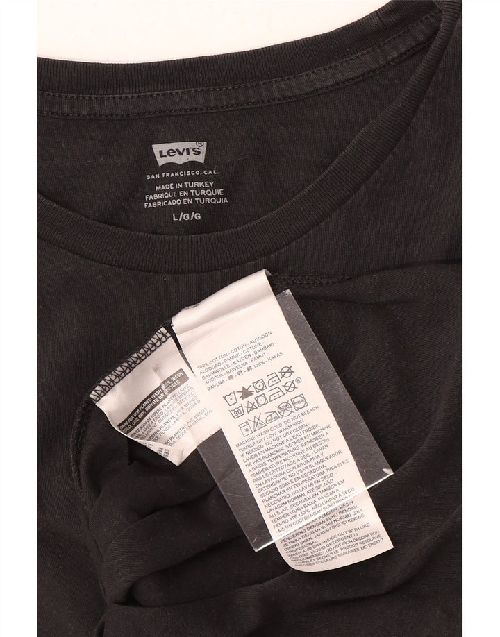 Levi's Herren-T-Shirt-Oberteil, groß, schwarz, geblümt