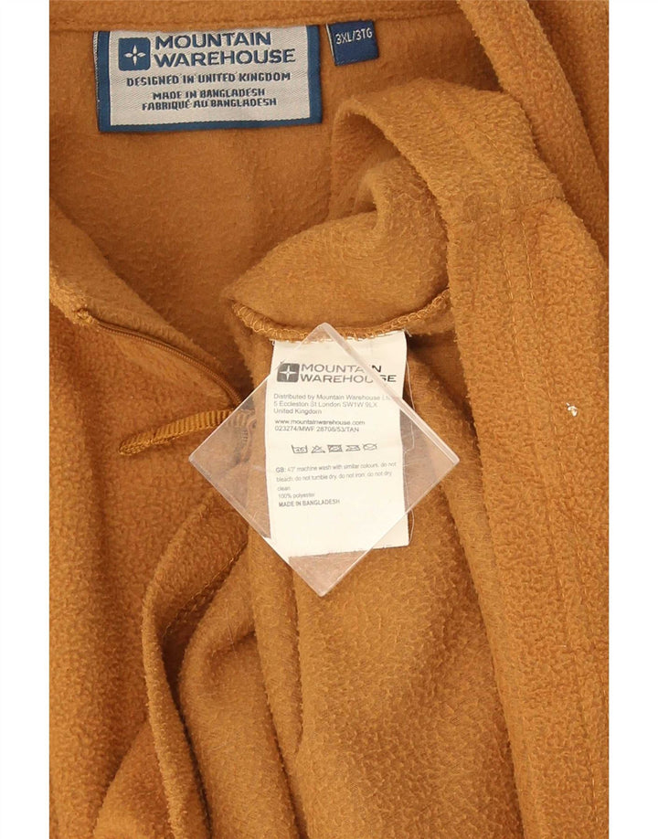 Mountain Warehouse Herren-Fleecepullover mit Reißverschluss am Kragen, 3XL, Gelb, Polyester
