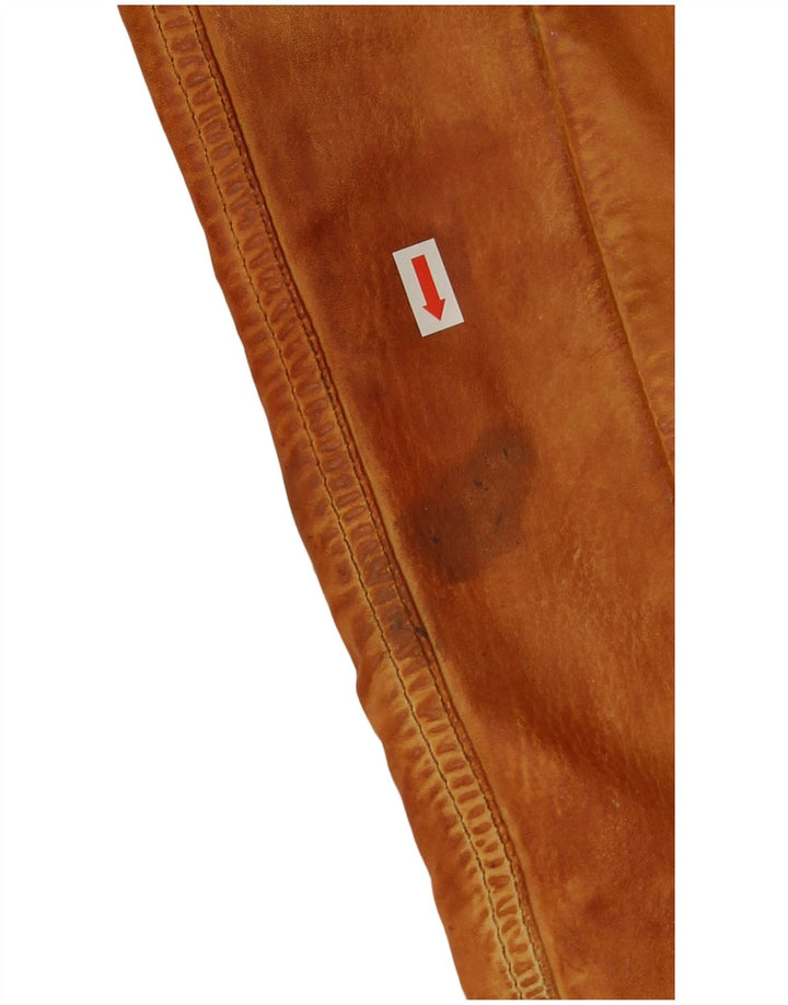 Gipsy Damen-Bikerjacke aus Leder, UK 14, mittelbraunes Leder